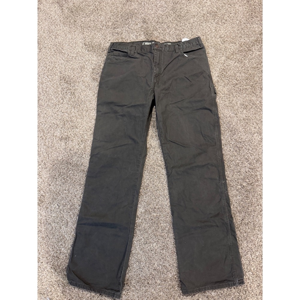 Dickies Mens Relaxed Fit Carpenter Pants Charcoal Gray Cotton DU250RBV 34x34